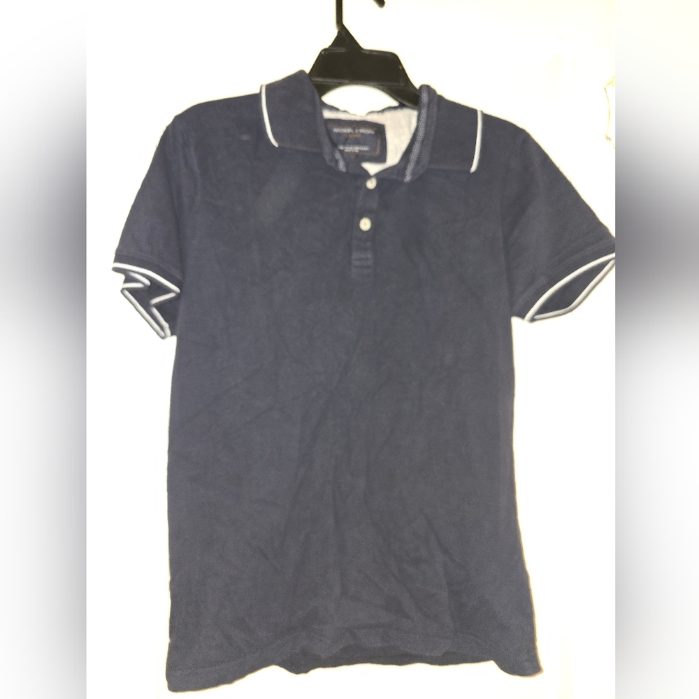 Nickel & Iron Polo Shirt Adult Small Black Casual Athletic Stretch Golf Mens